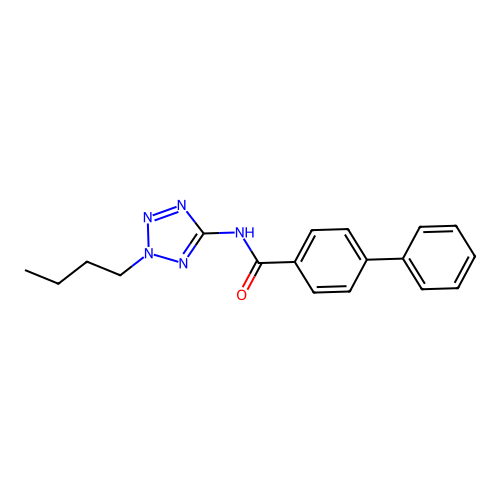 N-(2-butyltetrazol-5-yl)-4-phenylbenzamide structure