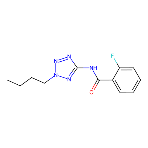 N-(2-butyl-2H-tetrazol-5-yl)-2-fluorobenzamide structure