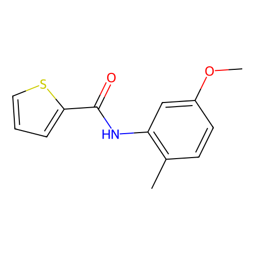 N-(5-methoxy-2-methylphenyl)-2-thienylcarboxamide structure