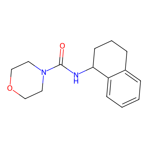 N-(1,2,3,4-tetrahydronaphthalen-1-yl)morpholine-4-carboxamide structure