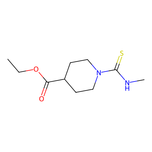 Ethyl 1-[(methylamino)thioxomethyl]piperidine-4-carboxylate structure