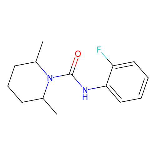 (2,6-dimethylpiperidyl)-N-(2-fluorophenyl)carboxamide structure