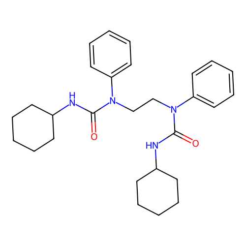 N,N''-1,2-ethanediylbis(N'-cyclohexyl-N-phenylurea) structure