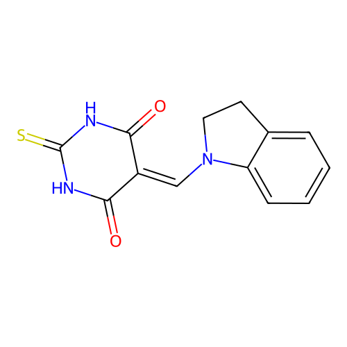 5-(Indolinylmethylene)-2-thioxo-1,3-dihydropyrimidine-4,6-dione structure