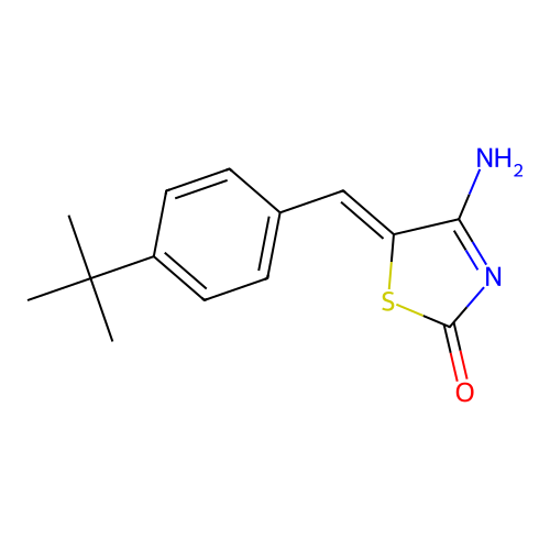 5-{[4-(Tert-butyl)phenyl]methylene}-4-imino-1,3-thiazolidin-2-one structure
