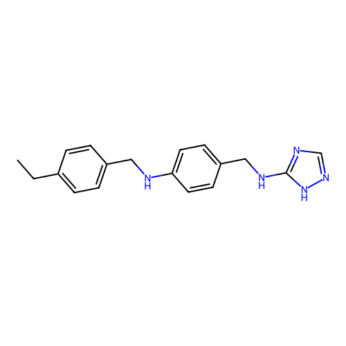 N-{4-[(4-ethylbenzyl)amino]benzyl}-1H-1,2,4-triazol-5-amine structure