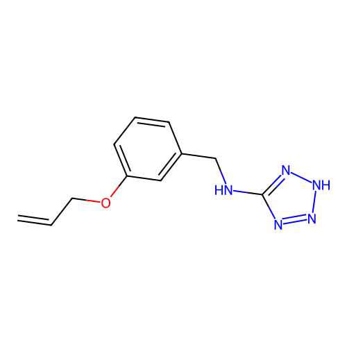 N-[3-(allyloxy)benzyl]-N-(2H-tetraazol-5-yl)amine structure