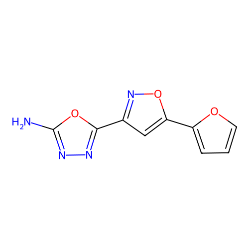 5-[5-(Furan-2-yl)-1,2-oxazol-3-yl]-1,3,4-oxadiazol-2-amine structure
