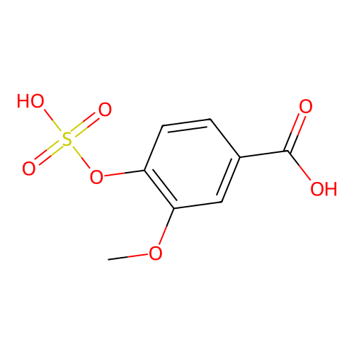 Vanillic acid 4-sulfate structure