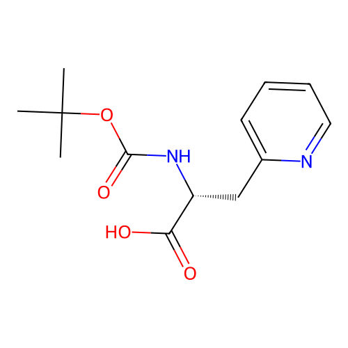 (2R)-2-{[(tert-butoxy)carbonyl]amino}-3-(pyridin-2-yl)propanoic acid structure