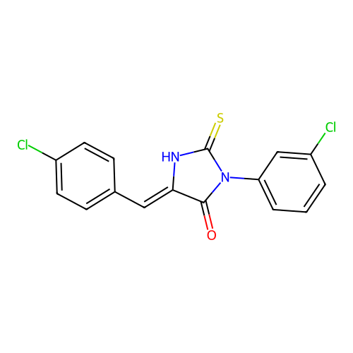 4-Imidazolidinone, 3-(3-chlorophenyl)-5-((4-chlorophenyl)methylene)-2-thioxo- structure