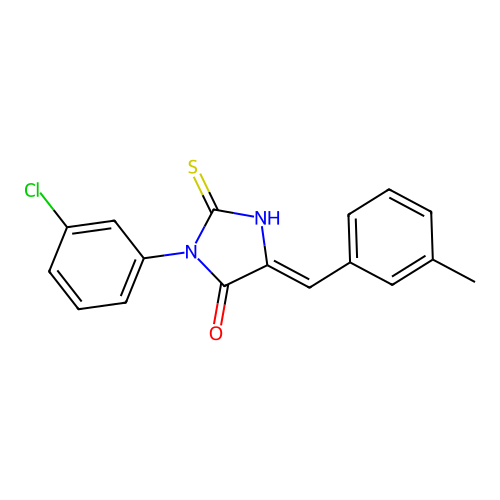 4-Imidazolidinone, 3-(3-chlorophenyl)-5-((3-methylphenyl)methylene)-2-thioxo- structure