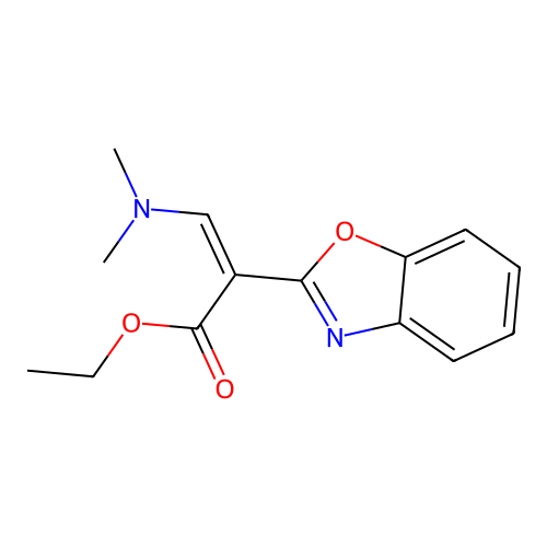 Ethyl 2-(1,3-benzoxazol-2-yl)-3-(dimethylamino)prop-2-enoate structure