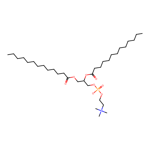 2,3-Di(tridecanoyloxy)propyl 2-(trimethylazaniumyl)ethyl phosphate structure