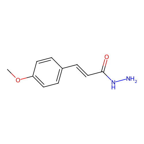 Cinnamic acid, p-methoxy-, hydrazide structure