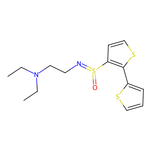 N-(2-(Diethylamino)ethyl)-S-2-thienyl-S-3-thienylsulfoximine structure