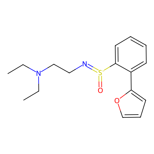 N-(2-(Diethylamino)ethyl)-S-2-furanyl-S-phenylsulfoximine structure