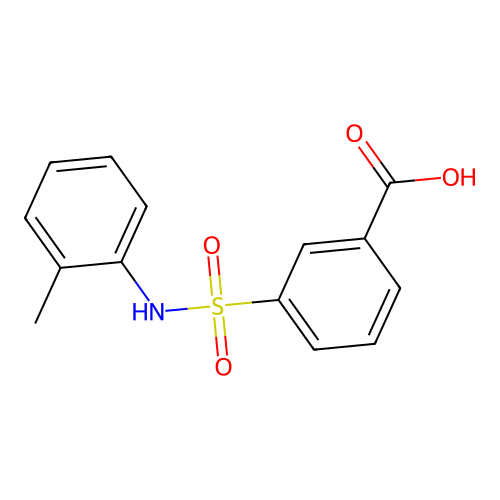 3-[(2-Methylphenyl)sulfamoyl]benzoic acid structure