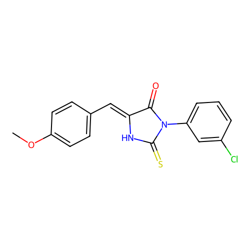 4-Imidazolidinone, 3-(3-chlorophenyl)-5-((4-methoxyphenyl)methylene)-2-thioxo- structure