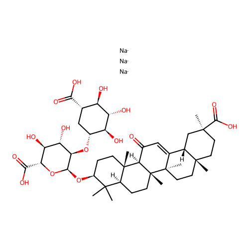 Trisodium glycyrrhizinate structure
