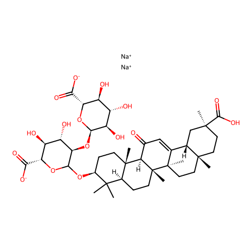 Glycyrrhizinate, disodium structure