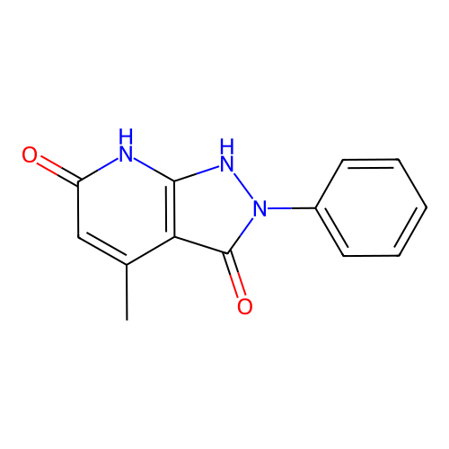 3-hydroxy-4-methyl-2-phenyl-2,7-dihydro-6H-pyrazolo[3,4-b]pyridin-6-one structure