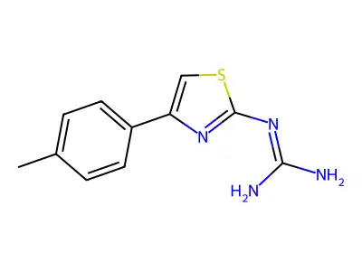 N-[4-(4-methylphenyl)-1,3-thiazol-2-yl]guanidine structure