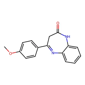 4-(4-Methoxyphenyl)-1,3-dihydro-1,5-benzodiazepin-2-one structure