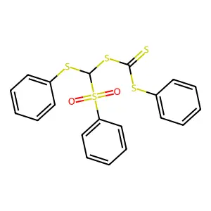 [Benzenesulfonyl(phenylsulfanyl)methyl]sulfanyl-phenylsulfanylmethanethione structure