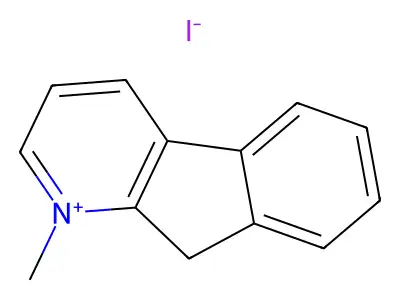 9H-Indeno(2,1-b)pyridinium, 1-methyl-, iodide structure