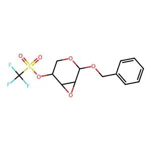 alpha-D-Ribopyranoside, phenylmethyl 2,3-anhydro-,trifluoromethanesulfonate structure