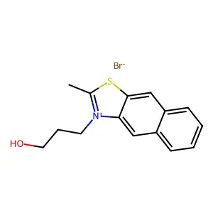 Naphtho(2,3-d)thiazolium, 3-(3-hydroxypropyl)-2-methyl-, bromide (1:1) structure