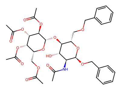 [3,4,5-TRIS(ACETYLOXY)-6-{[6-(BENZYLOXY)-2-[(BENZYLOXY)METHYL]-5-ACETAMIDO-4-HYDROXYOXAN-3-YL]OXY}OXAN-2-YL]METHYL ACETATE structure