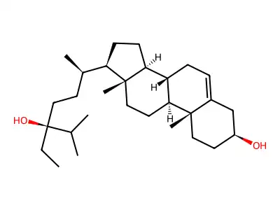 Stigmast-5-en-3 beta,24-diol structure