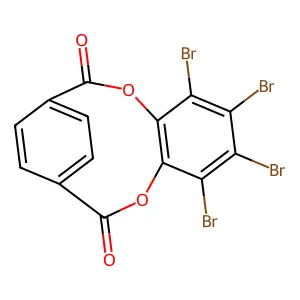 3,6-Etheno-1,8-benzodioxecin-2,7-dione, 9,10,11,12-tetrabromo- structure