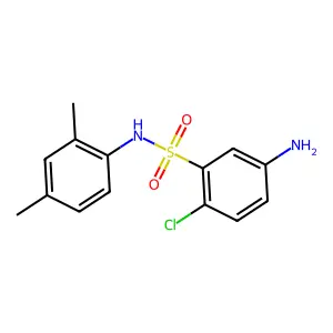 Benzenesulfonamide, 5-amino-2-chloro-N-(2,4-dimethylphenyl)- structure