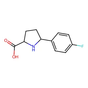 5-(4-Fluorophenyl)pyrrolidine-2-carboxylic acid structure