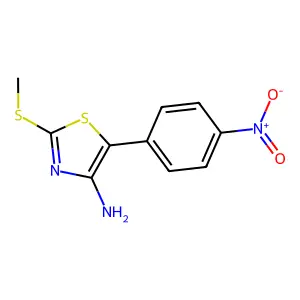 2-(Methylsulfanyl)-5-(4-nitrophenyl)-1,3-thiazol-4-amine structure