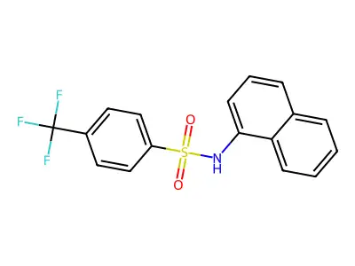N-(Naphthalen-1-YL)-4-(trifluoromethyl)benzenesulfonamide structure