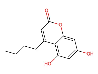 4-butyl-5,7-dihydroxy-2H-chromen-2-one structure