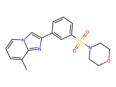 4-[3-(8-Methylimidazo[1,2-a]pyridin-2-yl)phenyl]sulfonylmorpholine structure