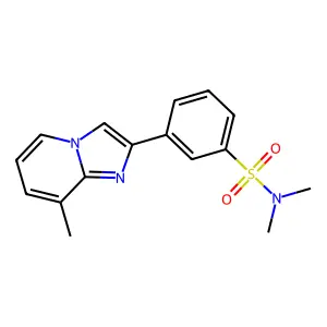 N,N-dimethyl-3-(8-methylimidazo[1,2-a]pyridin-2-yl)benzenesulfonamide structure