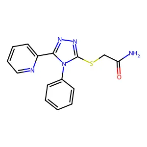 2-[(4-Phenyl-5-pyridin-2-yl-1,2,4-triazol-3-yl)sulfanyl]acetamide structure