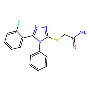 2-[[5-(2-Fluorophenyl)-4-phenyl-1,2,4-triazol-3-yl]sulfanyl]acetamide structure