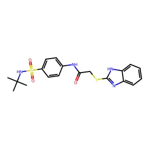2-(1H-benzimidazol-2-ylsulfanyl)-N-[4-(tert-butylsulfamoyl)phenyl]acetamide structure