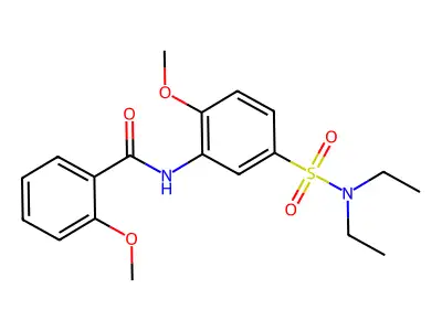 N-[5-(diethylsulfamoyl)-2-methoxyphenyl]-2-methoxybenzamide structure