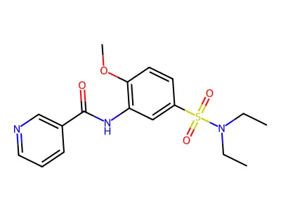 N-[5-(diethylsulfamoyl)-2-methoxyphenyl]pyridine-3-carboxamide structure