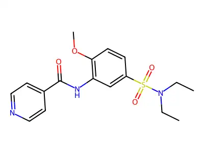 N-[5-(diethylsulfamoyl)-2-methoxyphenyl]pyridine-4-carboxamide structure