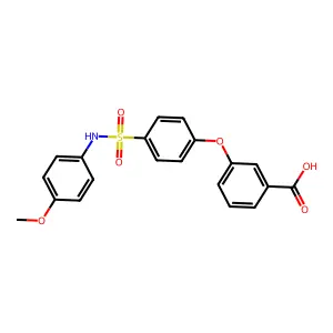 3-[4-[(4-Methoxyphenyl)sulfamoyl]phenoxy]benzoic acid structure