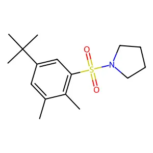 1-[(5-Tert-butyl-2,3-dimethylphenyl)sulfonyl]pyrrolidine structure
